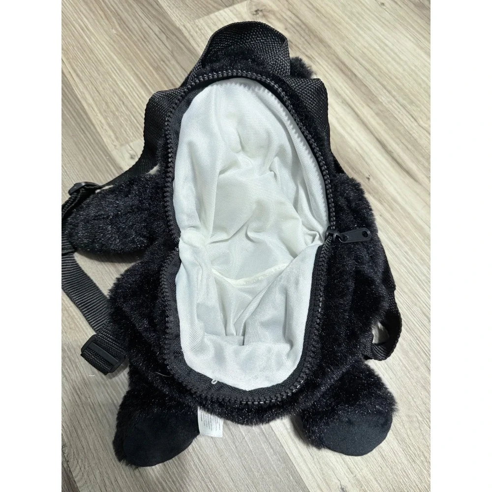 Fiesta Black Bear Plush Backpack Kids Adjustable Straps Stuffed Animal Toy Bag